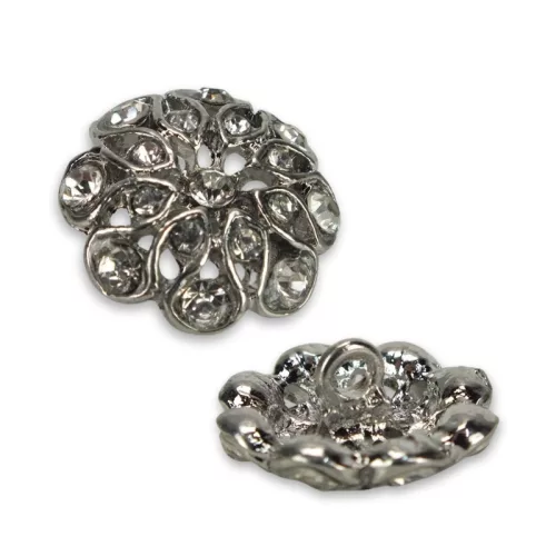 Strasszos gomb 21mm