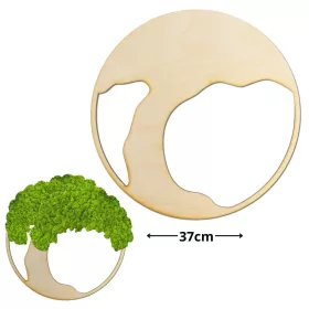 Natúr fa - Dekorálható DIY fa alap 37cm - íves fa