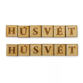 Natúr fa négyzetek - HÚSVÉT felirattal 2szett/csomag