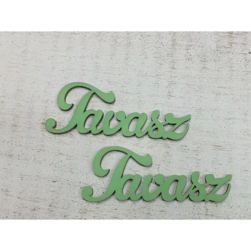 Fa "Tavasz" felirat menta 2db/csomag