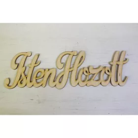 Natúr fa - "Isten hozott" felirat írott 31cm