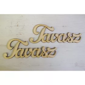 Natúr fa "Tavasz" felirat 15cm 2db/csomag