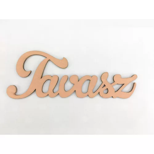 Fa "Tavasz" felirat lazac 15cm