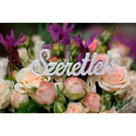 Natúr fa - "Szeretlek" felirat 9,5cm 5db/csomag