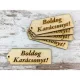 Natúr fa - "Boldog Karácsonyt" scrapbook táblák 3x8cm 5db/csomag