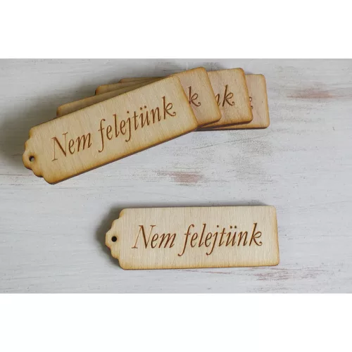 Natúr fa - "Nem felejtünk" scrapbook tábla 3x8cm 5db/csomag