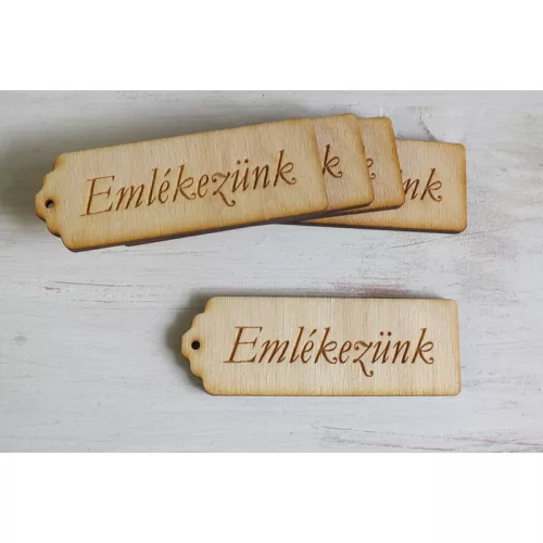 Natúr fa - "Emlékezünk" scrapbook tábla 3x8cm 5db/csomag
