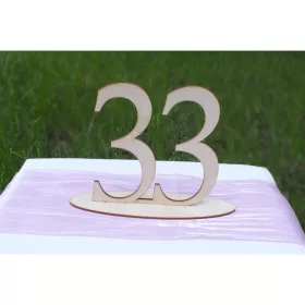 Natúr fa - Asztalszám 33-as 15cm