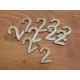 Natúr fa - Számok 2-es 3cm 10db/csomag