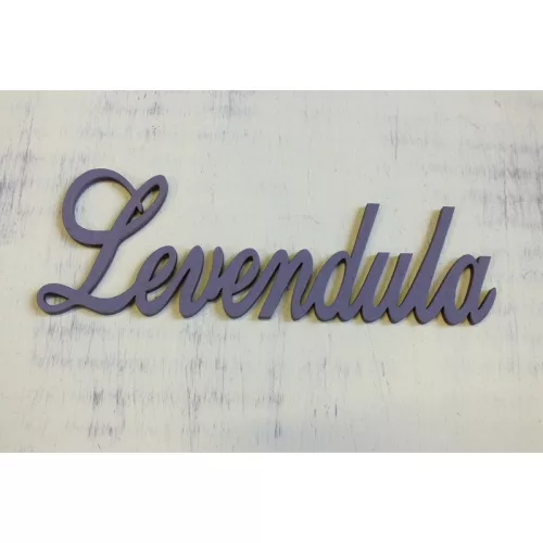 Fa "Levendula" felirat lila 15cm