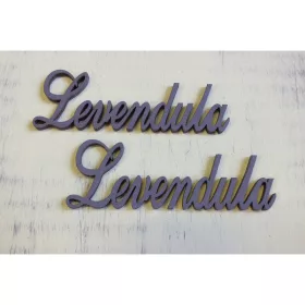 Fa - "Levendula" felirat lila 2db/csomag