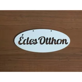 "Édes otthon" áttört ovál táblák  fehér