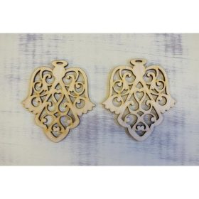 Natúr fa - Angyal díszes 10cm  2db/csomag