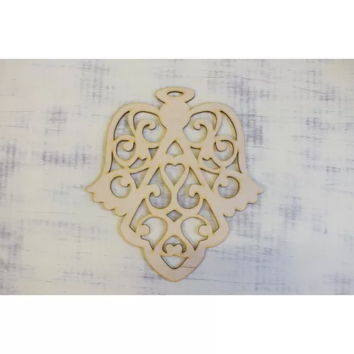 Natúr fa - Angyal díszes 28cm