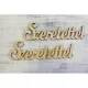 Natúr fa - "Szeretettel" felirat 15cm 2db/csomag