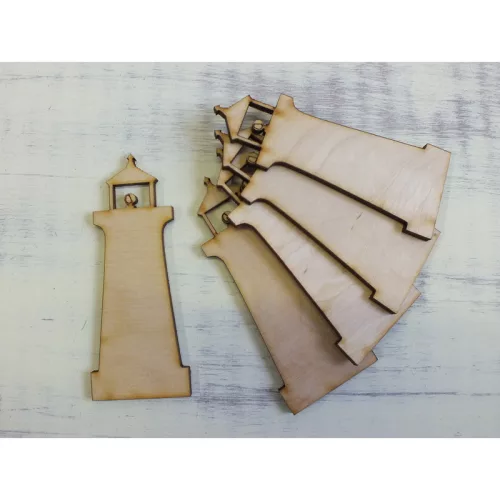 Natúr fa - Világítótorony 9cm 5db/csomag