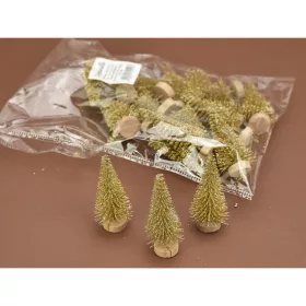 Mini fenyő arany 6cm 20db/csomag