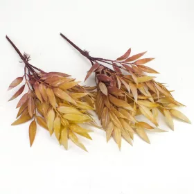   Szárazvirág hatású ruszkusz csokor natúr-mályva 2db/csomag