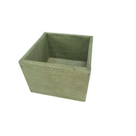 Dekoláda country-zöld rusztikus kocka 11*11*8cm 