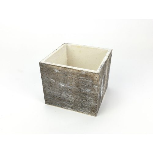 Dekoláda szürkésbarna koptatott kocka 9x9cm