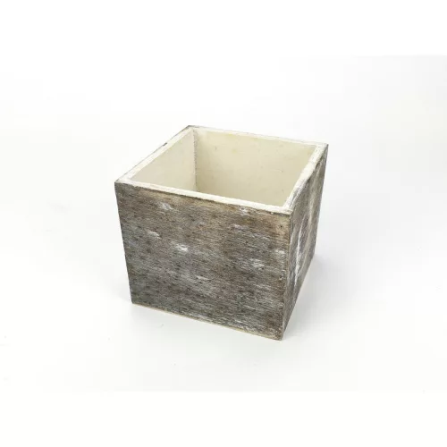 Dekoláda szürkésbarna koptatott kocka 9x9cm
