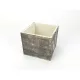 Dekoláda szürkésbarna koptatott kocka 9x9cm