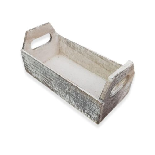 Füles fa ládika szürkésbarna 18x9cm