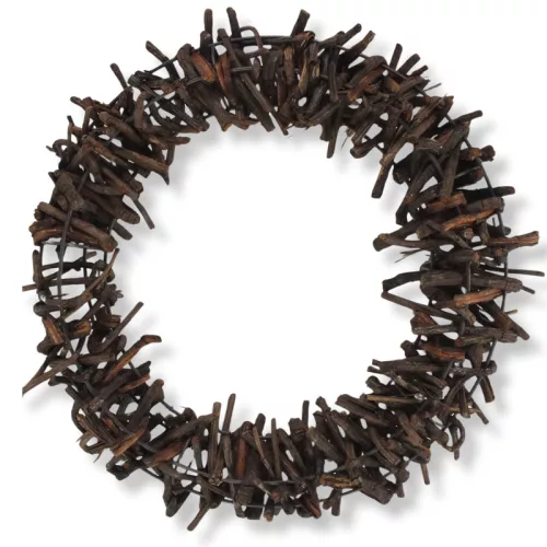 Tövises koszorú barna 35cm 8/#