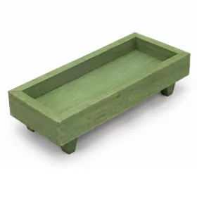 Fa tálca lábon country-zöld 32x12cm 