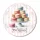 Nyomtatott fa tábla koszorú közép - Macaron 11,8cm