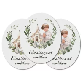 Nyomtatott dekorkarton - Elsőáldozás - kisfiú 3db/csomag