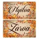 Nyomtatott fa tábla - Zárva-Nyitva Őszi 24,3x13cm