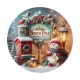 Nyomtatott fa tábla koszorú közép - North pole11,8cm
