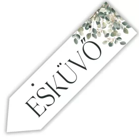 Nyomtatott fa nyíl bal - Esküvő 30cm