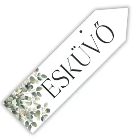 Nyomtatott fa nyíl jobb - Esküvő 30cm