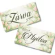 Nyomtatott fa tábla - Zárva-Nyitva 24,3x13cm - pasztell tulipános