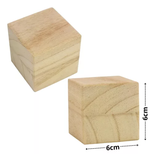Natúr fa kocka 6x6cm