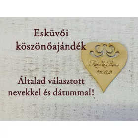   Natúr fa - Gravírozott köszönőajándék - Szív (1-12db)