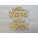 Natúr fa - "Zárva-Nyitva" táblák