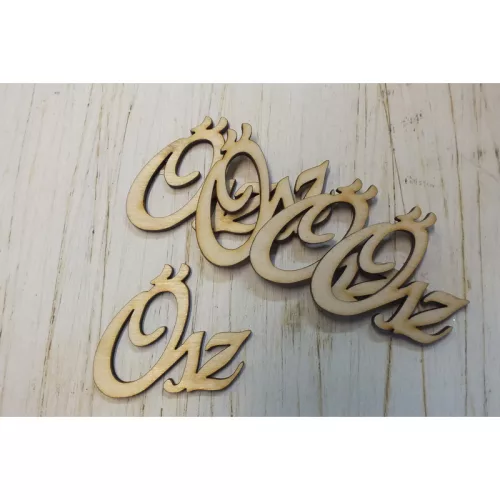 Natúr fa - Ősz felirat 5cm 5db/csomag