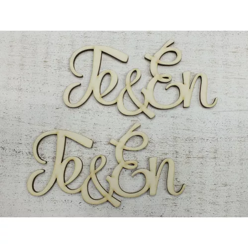 "Te & Én" felirat 12cm 2db/csomag