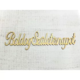   Natúr fa - "Boldog Születésnapot" felirat írott 31cm