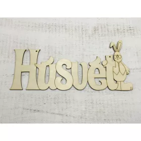 Natúr fa - "Húsvét" felirat nyulas 34cm