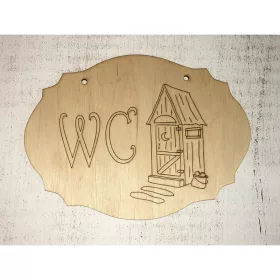 Natúr fa - "WC"  rajzos tábla