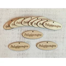   Natúr fa - "Pedagógusnapra" ovál táblák  10db/csomag