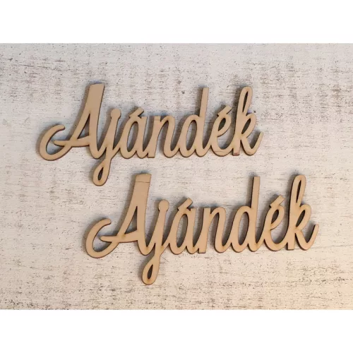 Natúr felirat "Ajándék" 2db/csomag