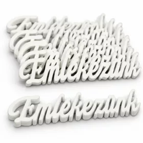 Emlékezünk felirat fehér 10cm 8db/cs