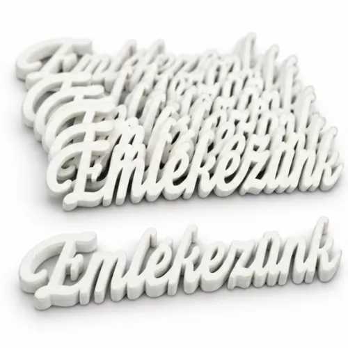 Emlékezünk felirat fehér 10cm 8db/cs