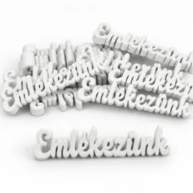 Emlékezünk felirat fehér 6cm 12db/cs