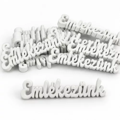 Emlékezünk felirat fehér 6cm 12db/cs